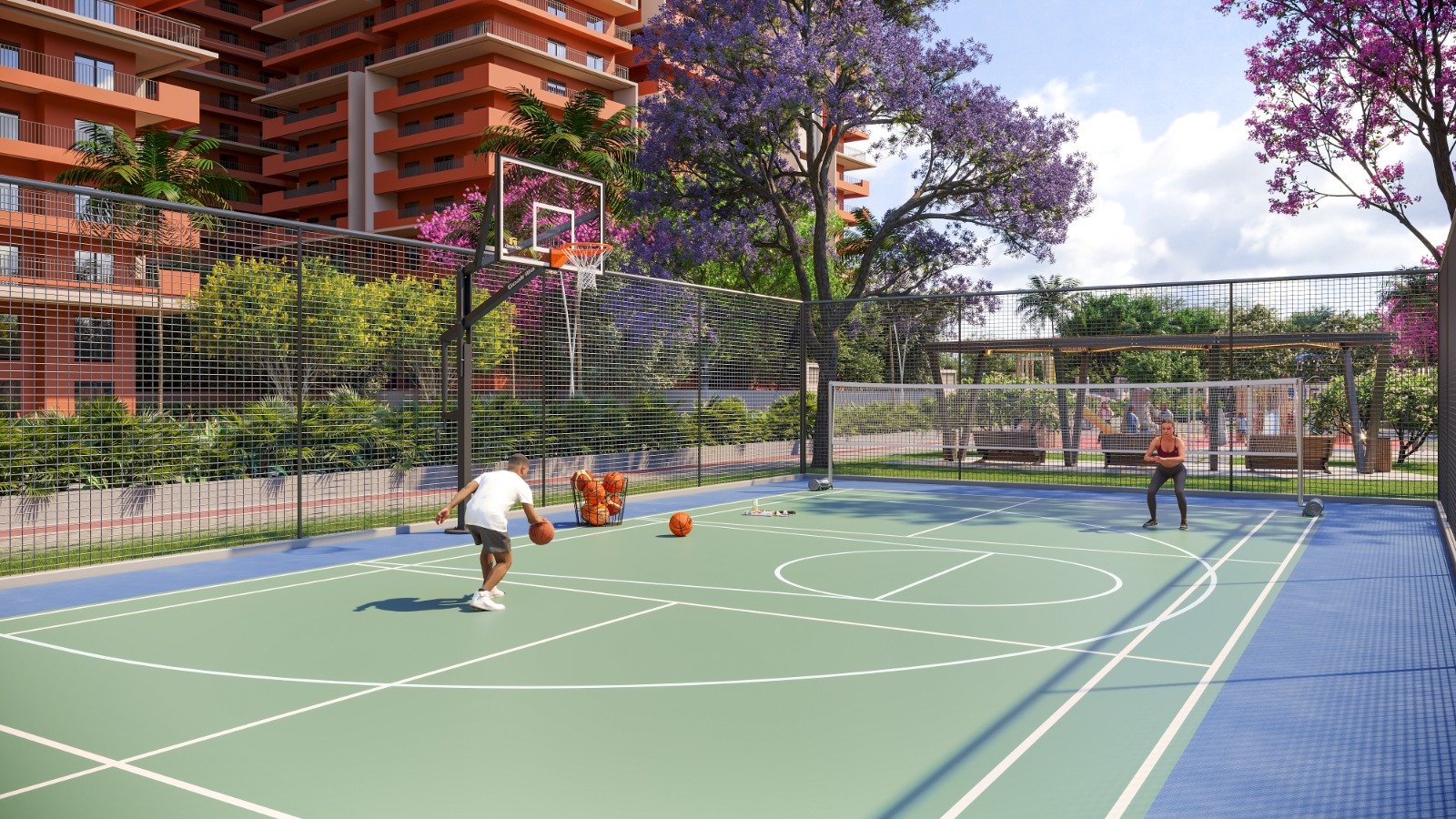 Outdoor sports court